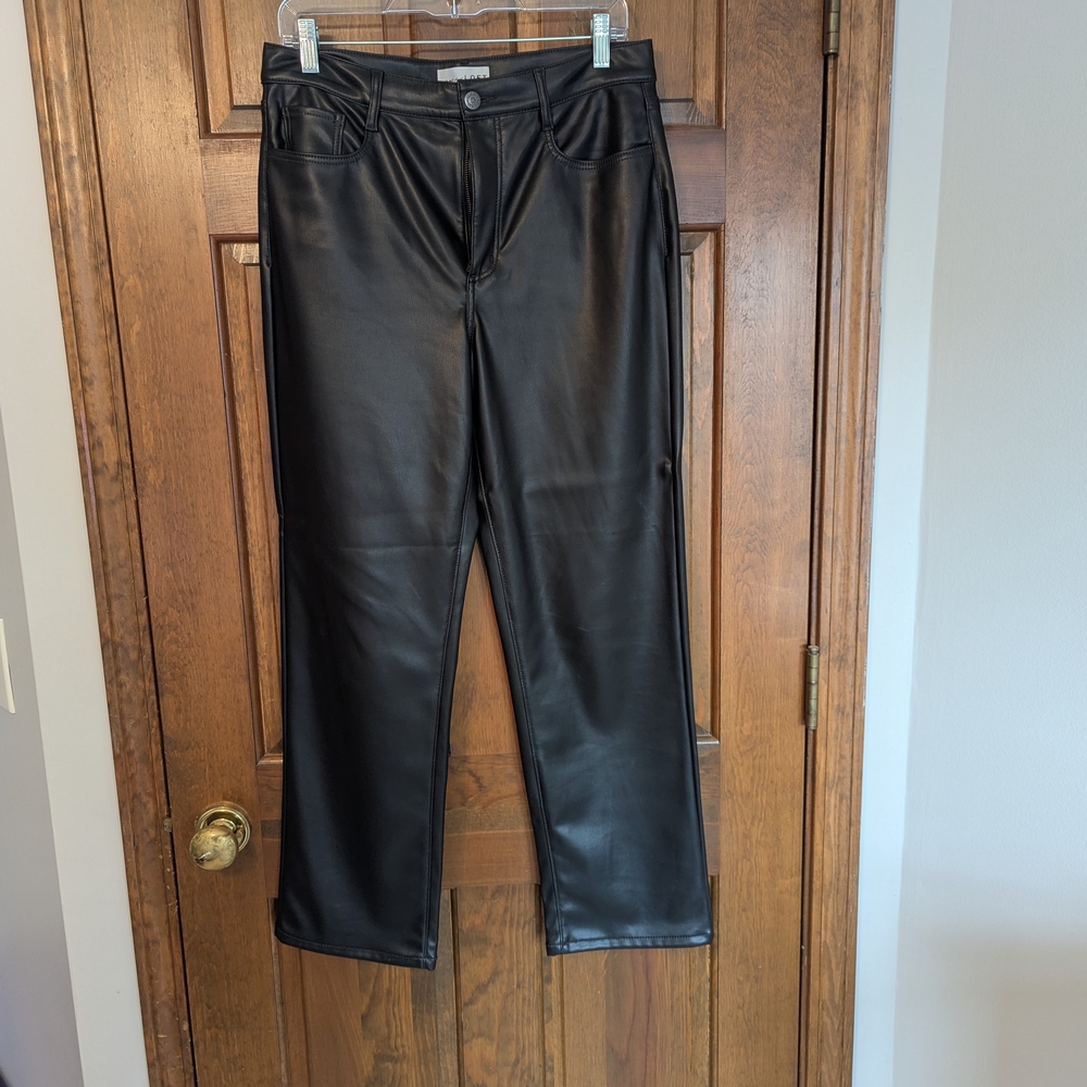 Black Faux Leather Pants